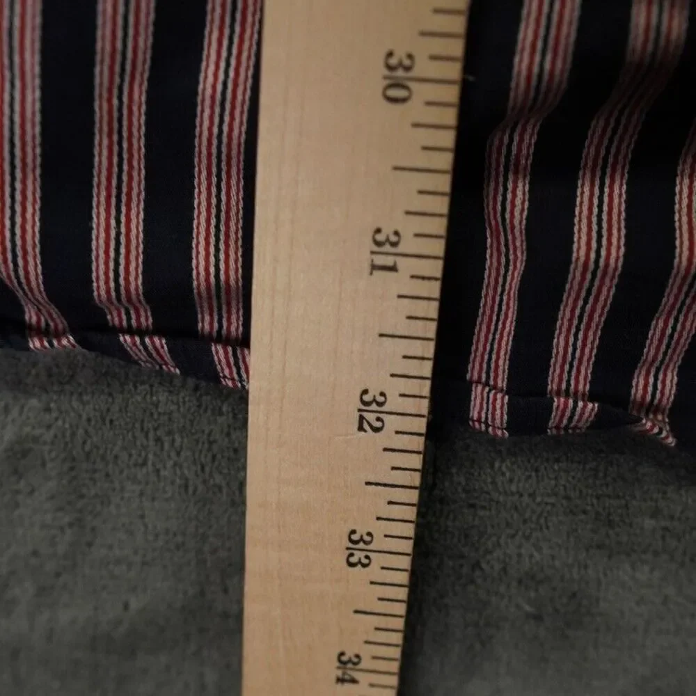 VTG Polo Jeans Co Ralph Lauren Shirt Mens Large Red‎ Black Stripes Flag Logo Hit